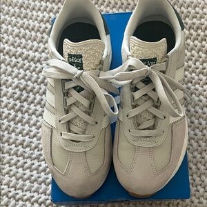 Adidas Cream and White Casual Sneakers